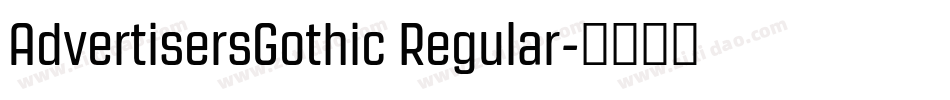 AdvertisersGothic Regular字体转换